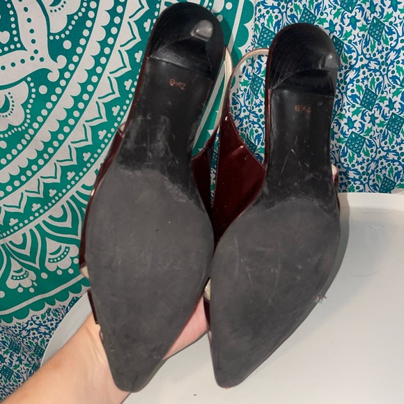 Talbot’s slingback maroon kitten adjustable heels 7.5 - Picture 6 of 7